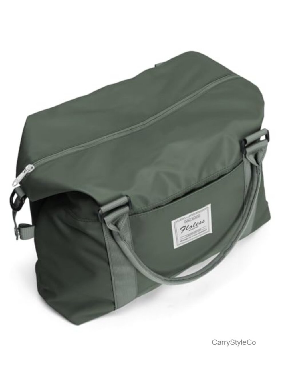 Nylon Weekender Duffel Bag Gym Travel Carry On Fits 15.6 Inch Laptop Olive Green
